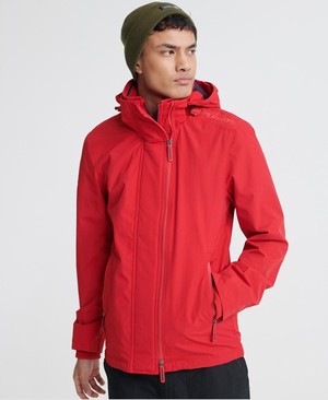 Superdry Tech Hood Pop Cipzár SD-Windcheater Férfi Kabát Piros | BVZHW1759